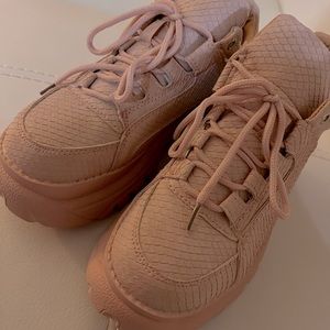 Chunky platform snake skin style sneaker